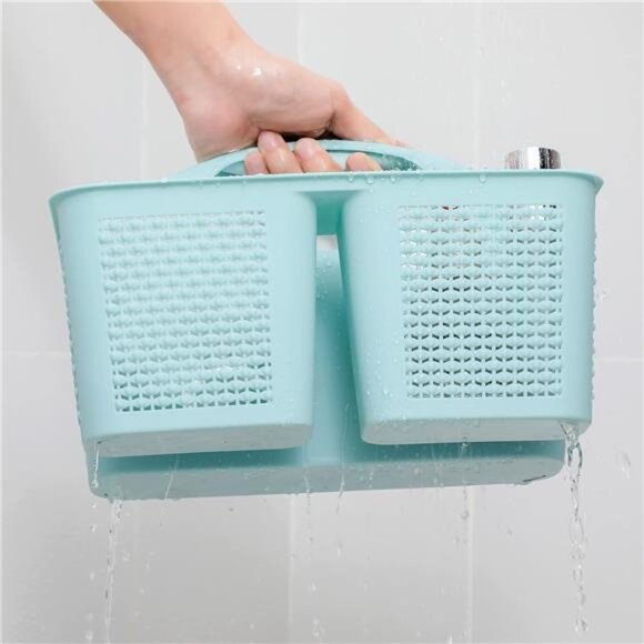Plastic Portable Shower Caddy, Cleaning Shower Basket with Handle - Picture 4 of 7